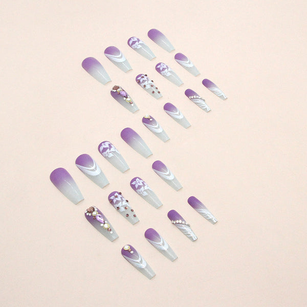 12 Sizes-24 Pcs Press On Nails Z722