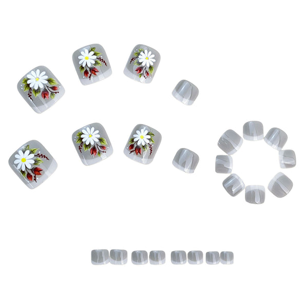 12 Sizes-24 Pcs Press On Nails Y1996