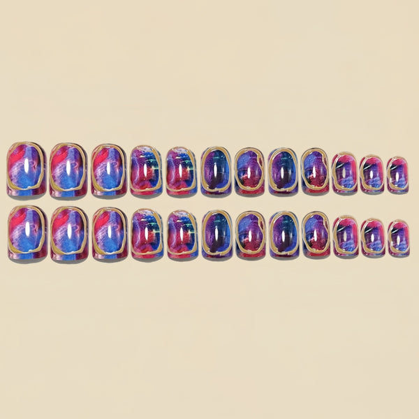 12 Sizes-24 Pcs Press On Nails Y1825
