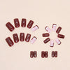 12 Sizes-24 Pcs Press On Nails w812