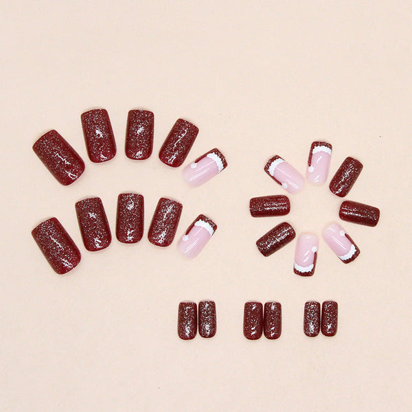 12 Sizes-24 Pcs Press On Nails w812