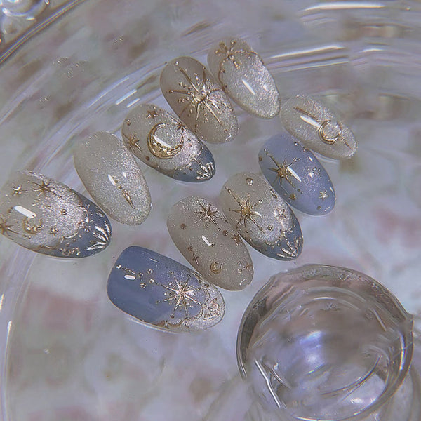 12 Sizes-24 Pcs Press On Nails W1800
