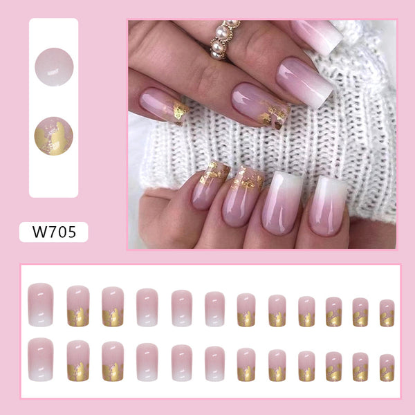12 Sizes-24 Pcs Press On Nails W705