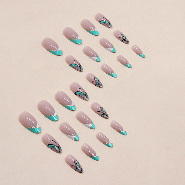 12 Sizes-24 Pcs Press On Nails W659