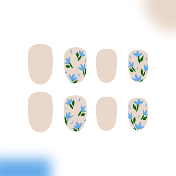 12 Sizes-24 Pcs Press On Nails C887