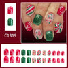 12 Sizes-24 Pcs Press On Nails C1319