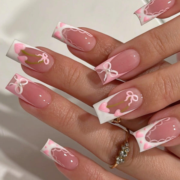 12 Sizes-24 Pcs Press On Nails JP4332
