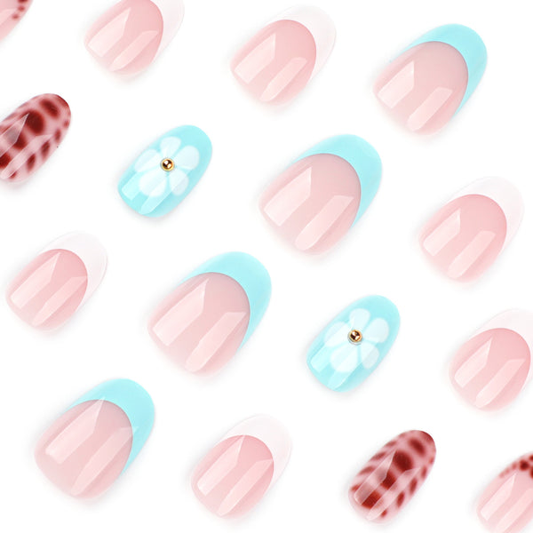 12 Sizes-24 Pcs Press On Nails JP3820