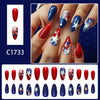 12 Sizes-24 Pcs Press On Nails C1733
