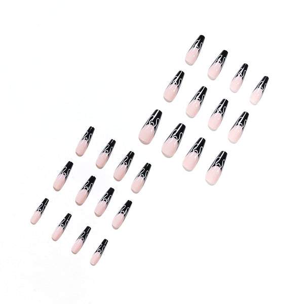 12 Sizes-24 Pcs Press On Nails JP1396