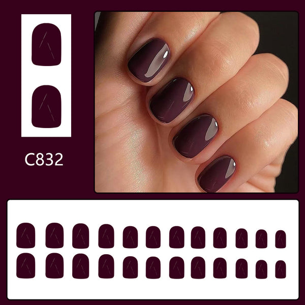 12 Sizes-24 PcsPress On Nails C832