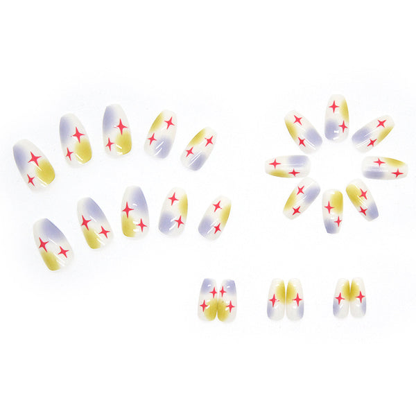 12 Sizes-24 Pcs Press On Nails R551