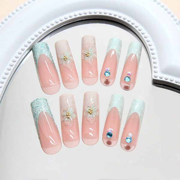 12 Sizes-24 Pcs Press On Nails Z1015