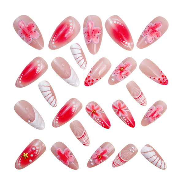 12 Sizes-24 Pcs Press On Nails Y1445
