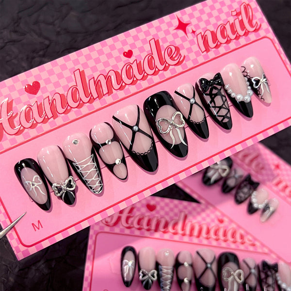 12 Sizes-24 Pcs Press On Nails SP175