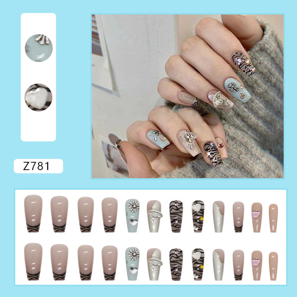 12 Sizes-24 Pcs Press On Nails Z781