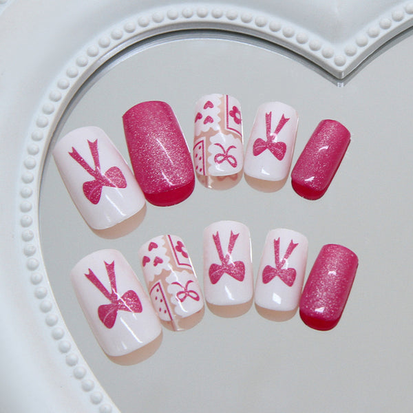 12 Sizes-24 Pcs Press On Nails W2166