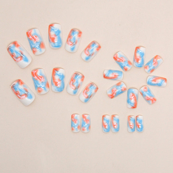 12 Sizes-24 Pcs Press On Nails W1316