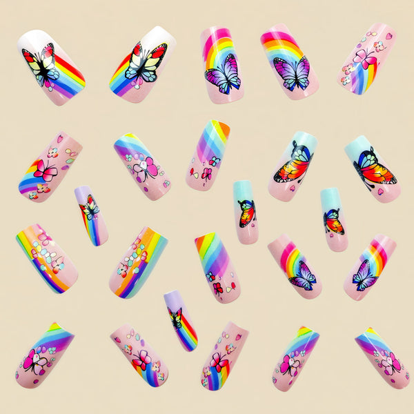 12 Sizes-24 Pcs Press On Nails Y584