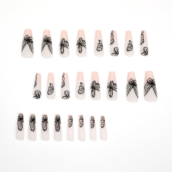 12 Sizes-24 Pcs Press On Nails JP1616