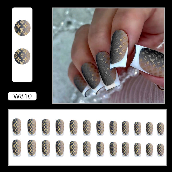 12 Sizes-24 Pcs Press On Nails W810