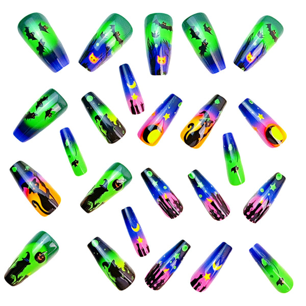 12 Sizes-24 Pcs Press On Nails Y1021