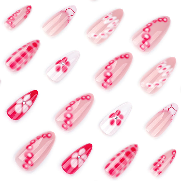 12 Sizes-24 Pcs Press On Nails JP3838