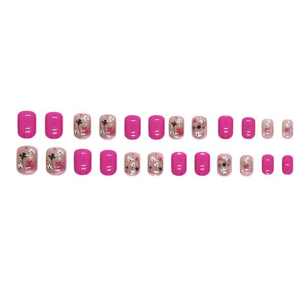 12 Sizes-24 Pcs Press On Nails W1385