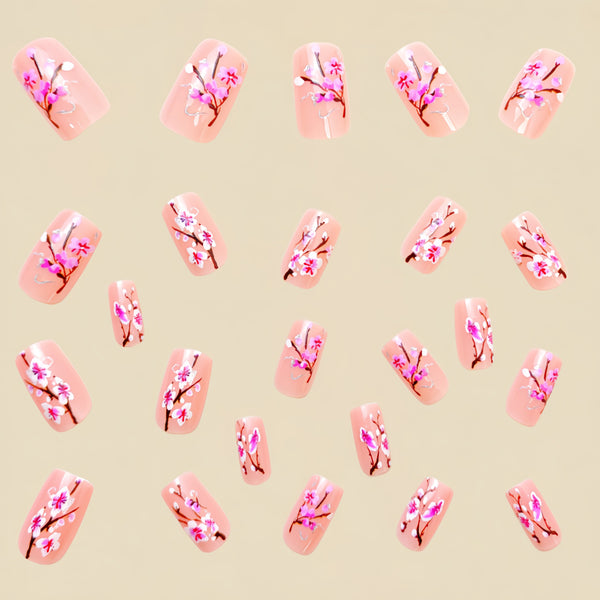 12 Sizes-24 Pcs Press On Nails Y526