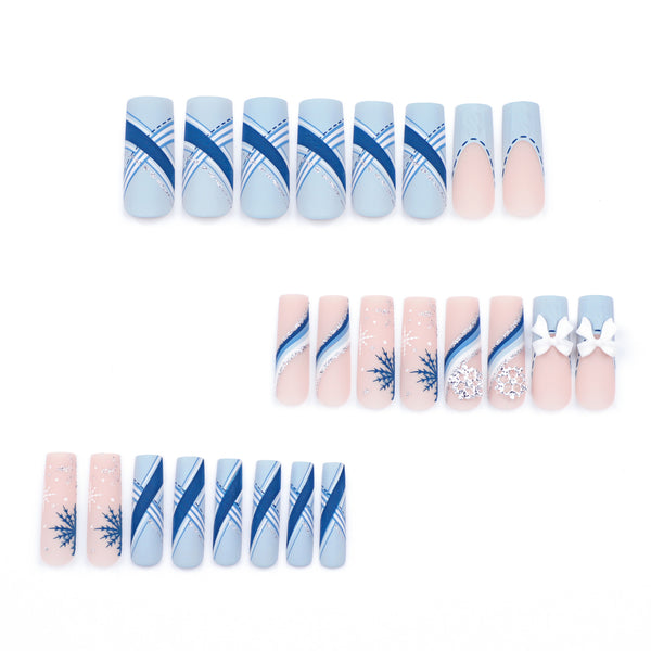 12 Sizes-24 Pcs Press On Nails JP3447