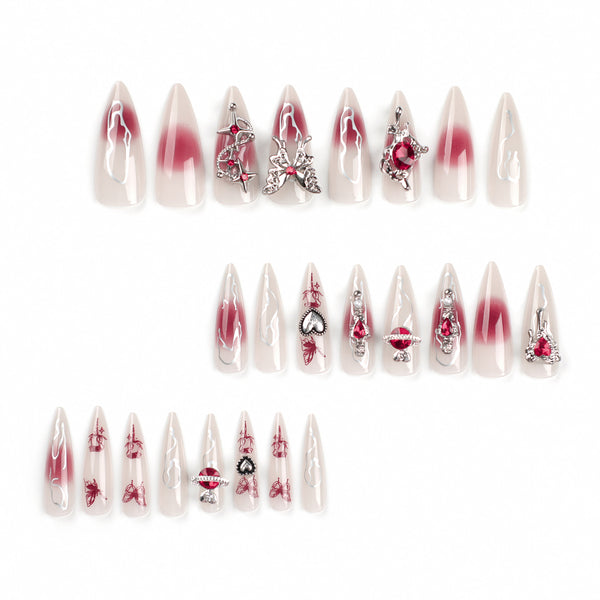 12 Sizes-24 Pcs Press On Nails JP2765