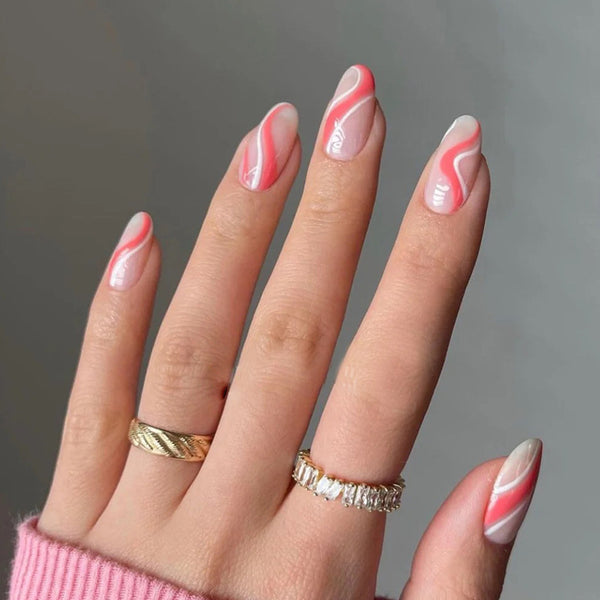 12 Sizes-24 Pcs Press On Nails JP3121