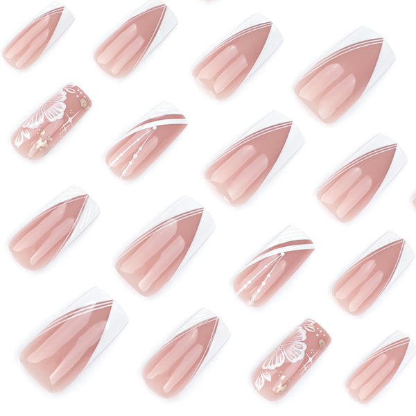 12 Sizes-24 Pcs Press On Nails JP3765