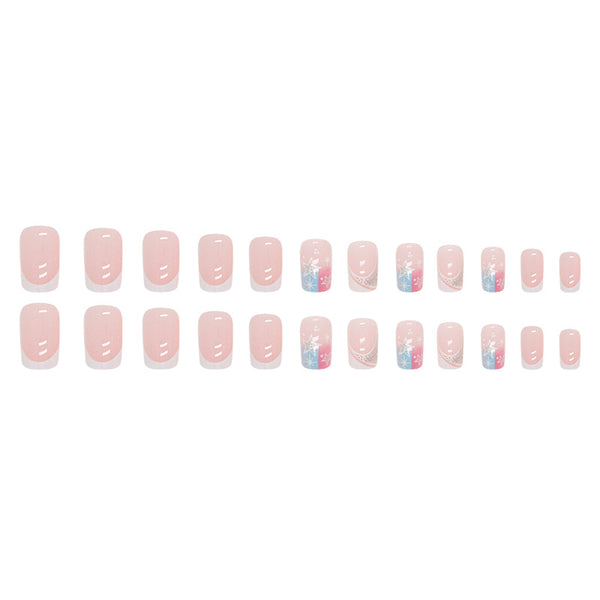 12 Sizes-24 Pcs Press On Nails W651