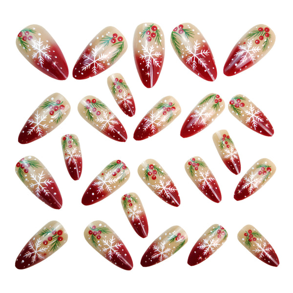 12 Sizes-24 Pcs Press On Nails Y1310