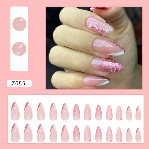 12 Sizes-24 Pcs Press On Nails Z685
