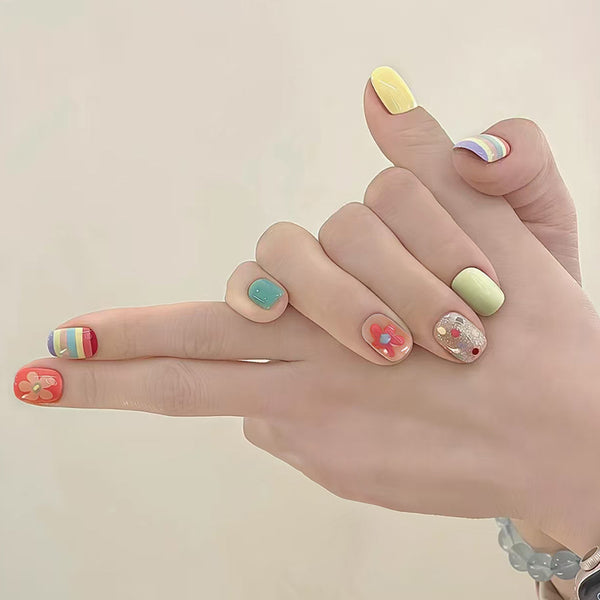 12 Sizes-24 PcsPress On Nails R960