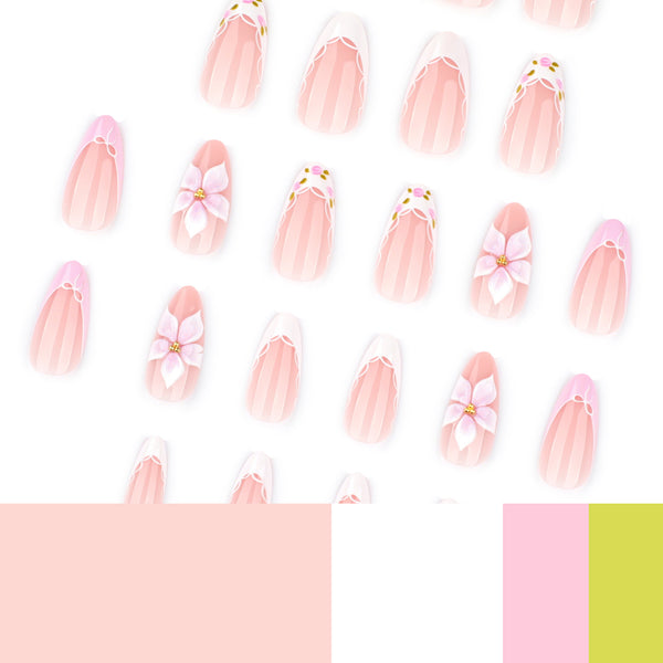 12 Sizes-24 Pcs Press On Nails JP4359