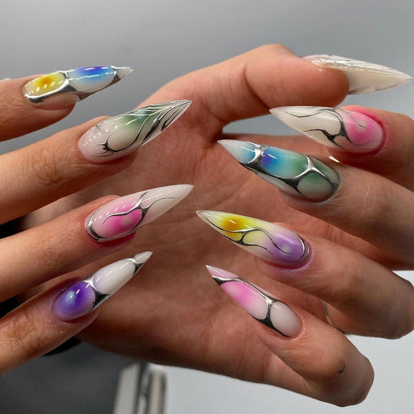 12 Sizes-24 Pcs Press On Nails JP3476