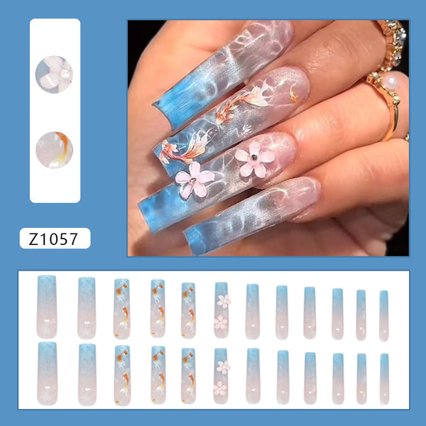 12 Sizes-24 Pcs Press On Nails Z1057