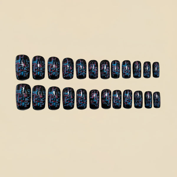 12 Sizes-24 Pcs Press On Nails Y1565