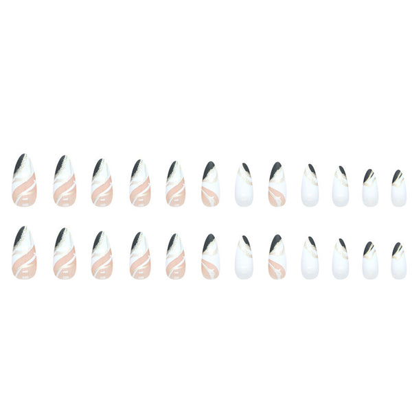 12 Sizes-24 Pcs Press On Nails Y103