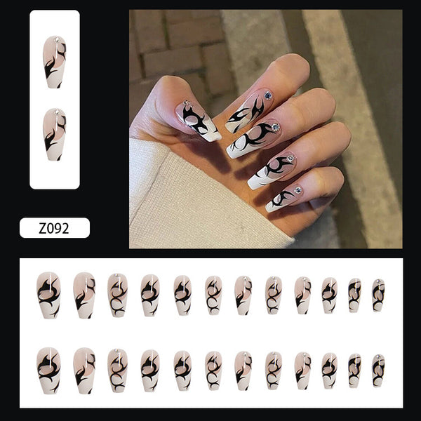12 Sizes-24 Pcs Press On Nails Z082