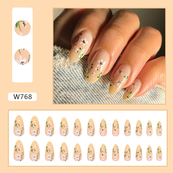 12 Sizes-24 Pcs Press On Nails W767