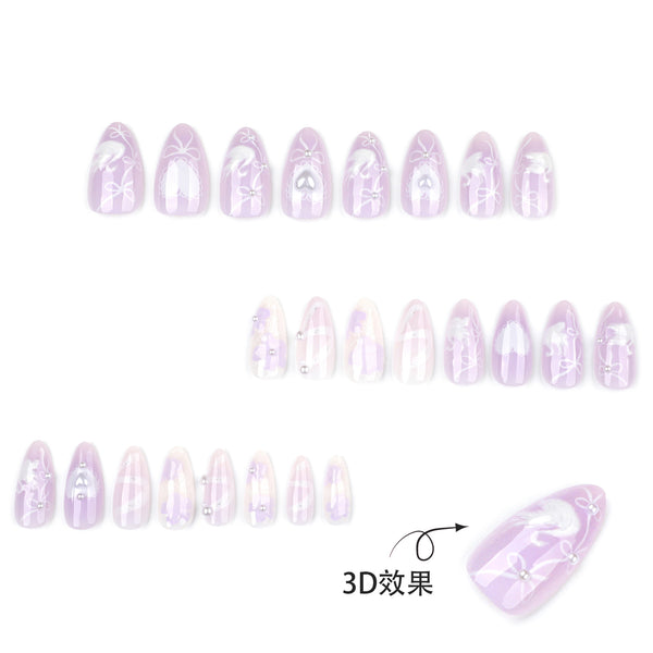 12 Sizes-24 Pcs Press On Nails JP3886