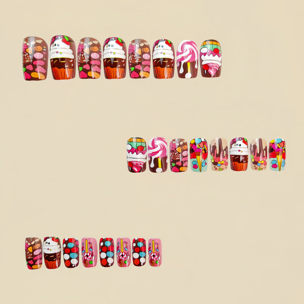 12 Sizes-24 Pcs Press On Nails Y559