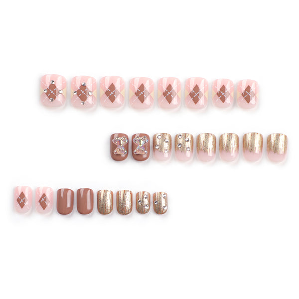 12 Sizes-24 Pcs Press On Nails JP2937