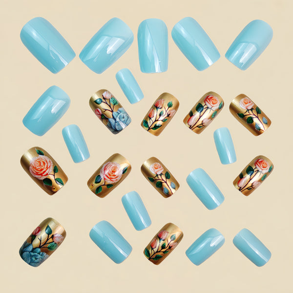12 Sizes-24 Pcs Press On Nails Y1453