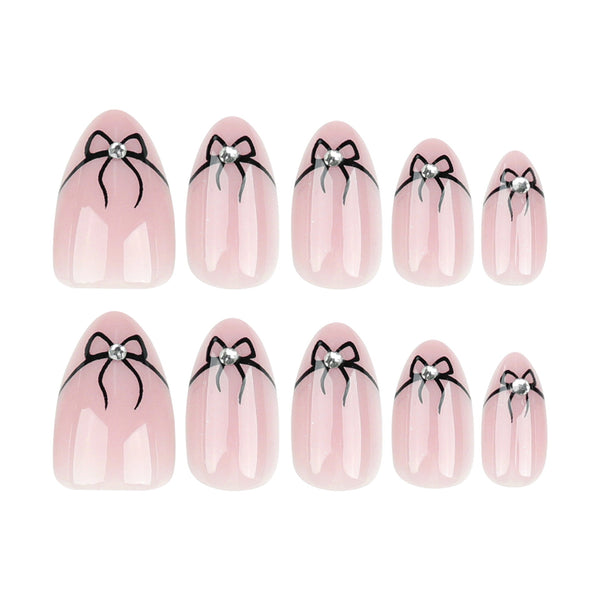 Almond French Glossy Medium Press on Nails