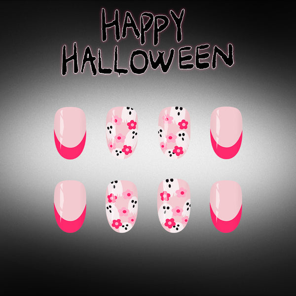12 Sizes-24 Pcs Press On Nails C2039